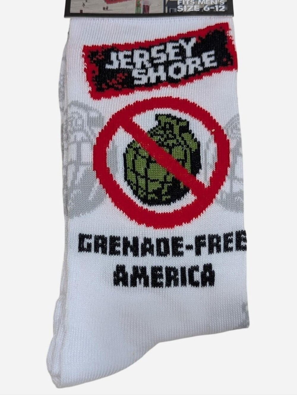 Jersey Shore “Grenade-Free America” Crew Socks